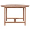 Mesa de jantar p/ jardim Ø110x75 cm madeira de teca maciça - Image 3