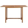 Mesa de jantar p/ jardim 110x110x75 cm madeira de teca maciça - Image 2
