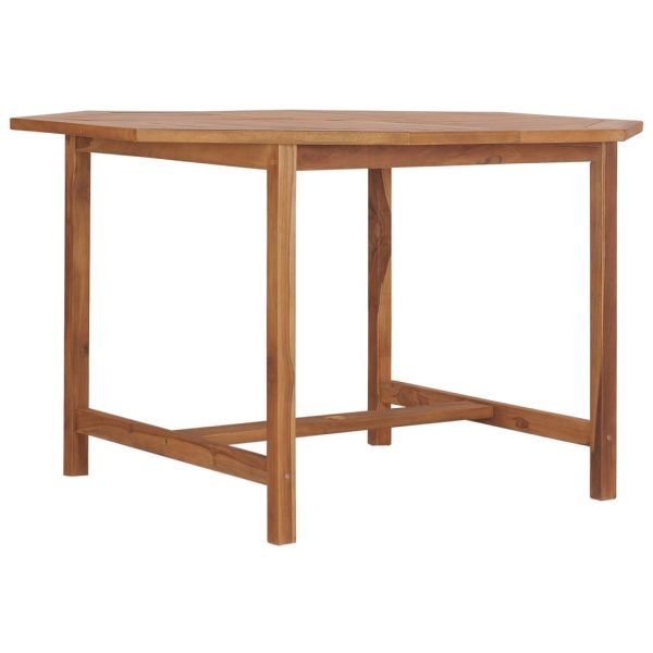 Mesa de jantar p/ jardim 110x110x75 cm madeira de teca maciça