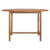 Mesa de jantar p/ jardim 110x110x75 cm madeira de teca maciça - Image 2