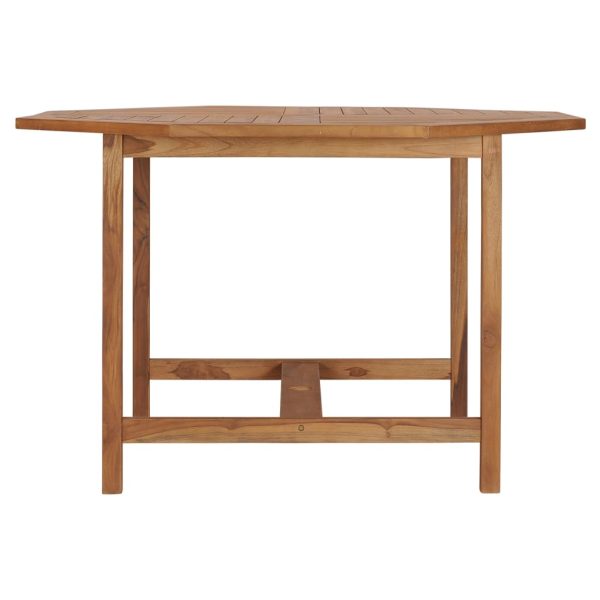Mesa de jantar p/ jardim 110x110x75 cm madeira de teca maciça - Image 3