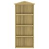 Abrigo p/ ferramentas de jardim 87x33x222 cm pinho impregnado - Image 3