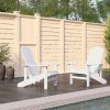 Cadeiras de jardim Adirondack 2 pcs PEAD branco