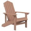 Cadeiras de jardim Adirondack 2 pcs PEAD castanho - Image 3