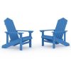 Cadeiras de jardim Adirondack 2 pcs PEAD azul - Image 2