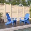 Cadeiras de jardim Adirondack 2 pcs PEAD azul