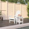 Cadeira de jardim Adirondack com mesa PEAD branco