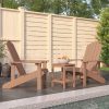 Cadeiras de jardim Adirondack com mesa PEAD castanho