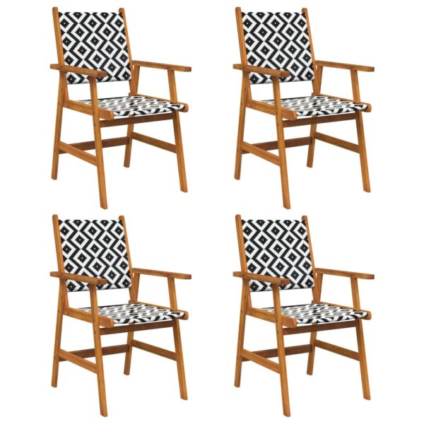 Cadeiras de jardim 4 pcs madeira de acácia maciça - Image 2