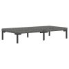 3 pcs conj. lounge jardim vime PE semicircular cinzento-escuro - Image 4