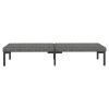 3 pcs conj. lounge jardim vime PE semicircular cinzento-escuro - Image 5