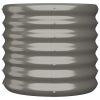 Vaso/floreira de jardim aço revestido a pó 40x40x36 cm cinza - Image 3