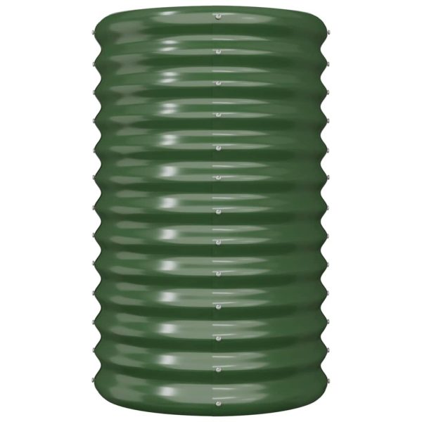 Vaso/floreira de jardim aço revestido a pó 40x40x68 cm verde - Image 3