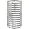 Vaso/floreira de jardim aço revestido a pó 40x40x68 cm prateado - Image 2