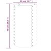 Vaso/floreira de jardim aço revestido a pó 40x40x68 cm prateado - Image 4