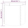 Vaso/floreira de jardim aço revestido a pó 80x80x68 cm cinza - Image 4