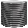 Vaso/floreira de jardim aço revestido a pó 80x80x68cm antracite - Image 2