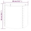 Vaso/floreira de jardim aço revestido a pó 80x80x68cm antracite - Image 4