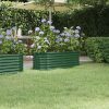 Vaso/floreira de jardim aço revestido a pó 114x40x36 cm verde