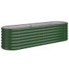 Vaso/floreira de jardim aço revestido a pó 152x40x36 cm verde - Image 2