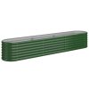 Vaso/floreira de jardim aço revestido a pó 224x40x36 cm verde - Image 2