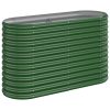 Vaso/floreira de jardim aço revestido a pó 114x40x68 cm verde - Image 2