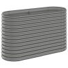 Vaso/floreira de jardim aço revestido a pó 114x40x68 cm cinza - Image 2