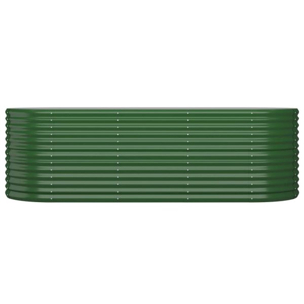 Vaso/floreira de jardim aço revestido a pó 224x80x68 cm verde - Image 3