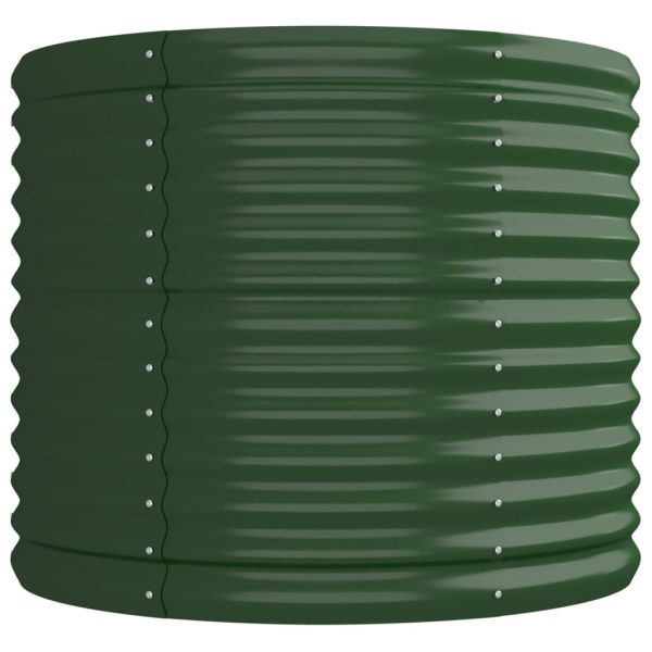 Vaso/floreira de jardim aço revestido a pó 224x80x68 cm verde - Image 4