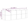 Vaso/floreira de jardim aço revestido a pó 224x80x68 cm verde - Image 6