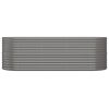 Vaso/floreira de jardim aço revestido a pó 224x80x68 cm cinza - Image 3