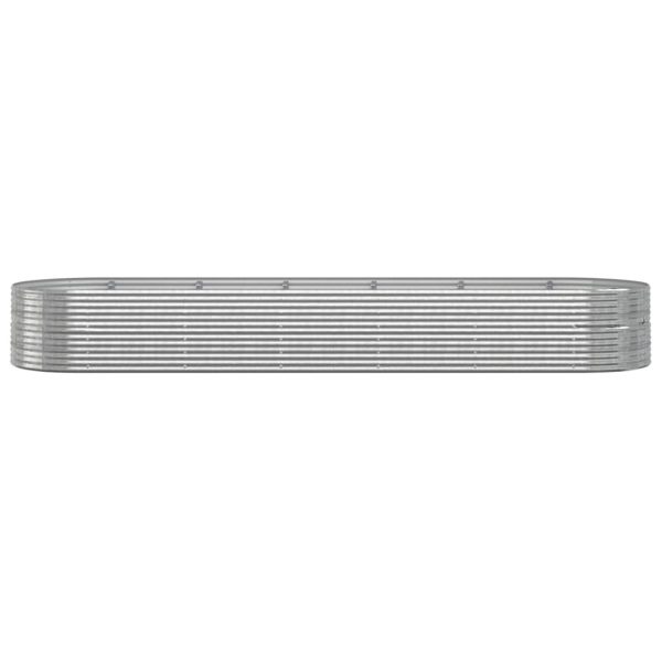 Vaso/floreira jardim aço revestido a pó 510x140x68 cm prateado - Image 3