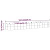 Vaso/floreira jardim aço revestido a pó 584x140x68 cm castanho - Image 6