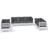 7 pcs conjunto lounge de jardim c/ almofadões pinho maciço - Image 2