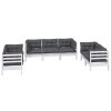 7 pcs conjunto lounge de jardim c/ almofadões pinho maciço - Image 3