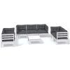 8 pcs conjunto lounge de jardim c/ almofadões pinho maciço - Image 2