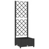 Vaso/floreira jardim c/ treliça 40x40x121,5 cm PP preto - Image 2
