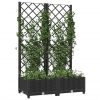 Vaso/floreira jardim c/ treliça 80x40x121,5 cm PP preto - Image 3