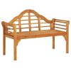 Banco de jardim 125 cm madeira de acácia maciça