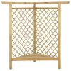 Pérgola de canto com banco 166x81x174 cm pinho impregnado - Image 3
