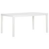 Mesa de jardim 150x90x72 cm PP branco