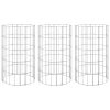 Canteiro elevado/cesto gabião circular 3 pcs Ø30x50cm aço galv. - Image 2