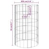 Canteiro elevado/cesto gabião 4 pcs Ø30x50/100/150/200 cm - Image 5