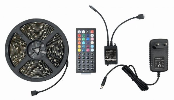 TIRA LED RGB  GEMBIRD + CONTROLADOR 5M IP65 + MANDO