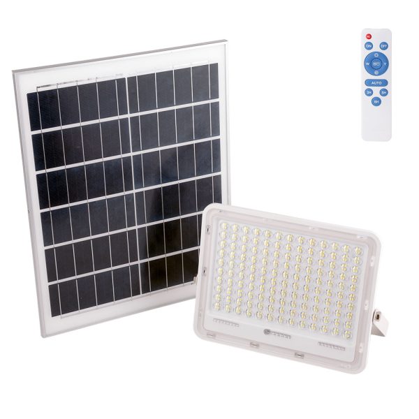 Projetor LED Solar  150W 6500K Painel: 6V/20W Battery: 3.2V/15000Mah Remote Control [Ho-Solarfl-150W-02]