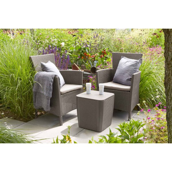 Keter Conjunto de jantar para jardim 3 pcs Iowa cor cappuccino 224383 - Image 2