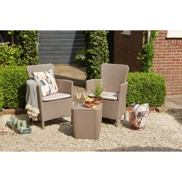 Keter Conjunto de jantar para jardim 3 pcs Iowa cor cappuccino 224383 - Image 3