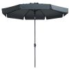 Madison Guarda-sol Flores Luxe 300 cm redondo cinzento