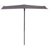 Madison Guarda-sol varanda Sun Wave 270x150cm cinza-castanho PAC3P015