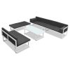 5 pcs conjunto lounge para jardim textilene e alumínio preto - Image 3